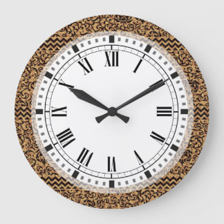 Reloj Redondo Grande Renacimiento italiano del oro floral