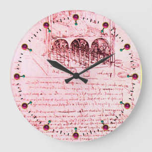 Reloj Redondo Grande RENAISSANCE ARCHITECTURE,ARCHITECT,Pink