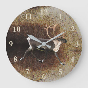 Reloj Redondo Grande Reno - Bull Caribou