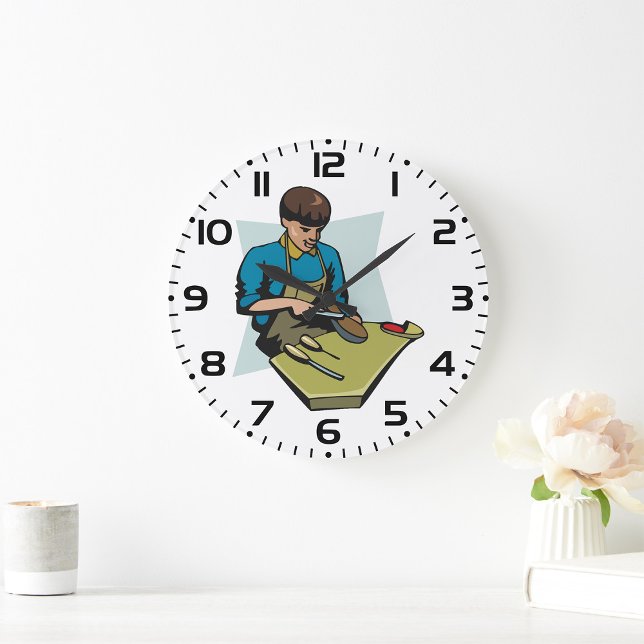 Reloj Redondo Grande Reparación de zapatos Copo Vintage Shoemaker (Subido por el creador)