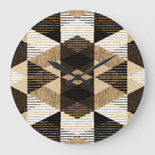 Reloj Redondo Grande Repetición de geometría: diseño de fondo texturiza