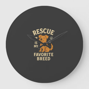 Reloj Redondo Grande Rescate es mi raza favorita