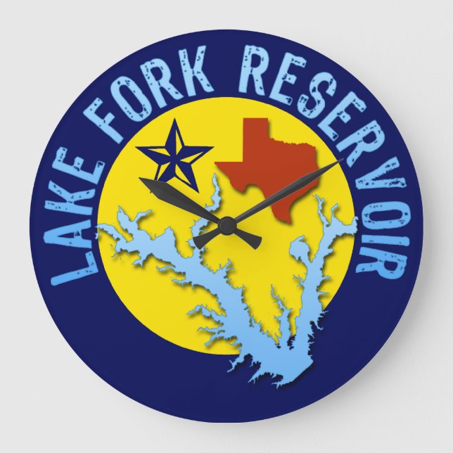 Reloj Redondo Grande Reservorio de horquilla en el lago, Texas Bass Fis (Anverso)