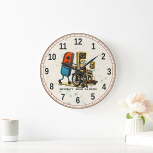 Reloj Redondo Grande Respeta a tus mayores Control de juegos Retro dive