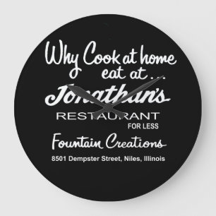 Reloj Redondo Grande Restaurante Jonathan, Niles, IL