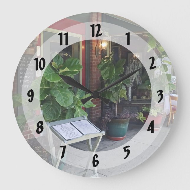 Reloj Redondo Grande Restaurante Kingston NY (Anverso)