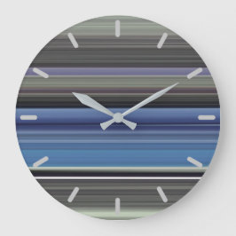 Reloj Redondo Grande Resumen #1: Azul y gris