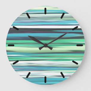 Reloj Redondo Grande Resumen #2: Azul azul acuático