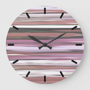 Reloj Redondo Grande Resumen #2: Desenfoque rosa