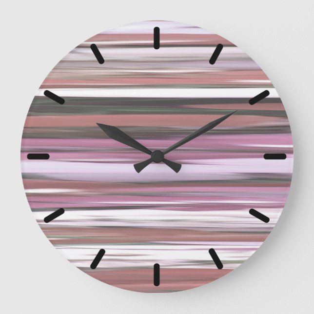 Reloj Redondo Grande Resumen #2: Desenfoque rosa (Anverso)