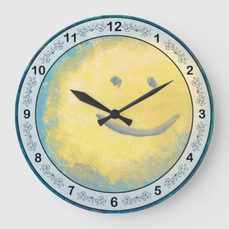 Reloj Redondo Grande Resumen - Acrílico - Abstracción feliz