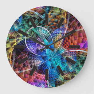 Reloj Redondo Grande Resumen Apofisis Fractal X