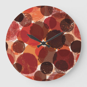 Reloj Redondo Grande Resumen Coloroso Colorante de Patrones Sin Marea