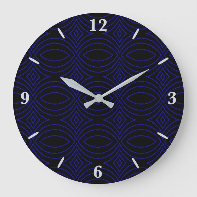 Reloj Redondo Grande Resumen de arte pop moderno Diamond Eyes (Anverso)