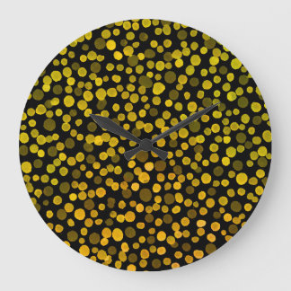 Reloj Redondo Grande Resumen de arte: Watercoloración Creative Spots.