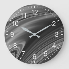 Reloj Redondo Grande Resumen de giro monocromo