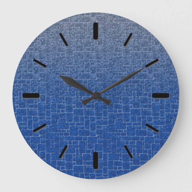 Reloj Redondo Grande Resumen de ladrillos de textura de piedra decoraci (Anverso)