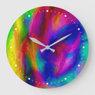 Reloj Redondo Grande Resumen de los colores del agua