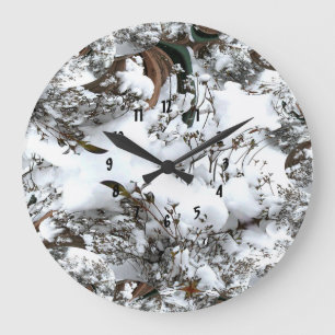 Reloj Redondo Grande Resumen de nieve