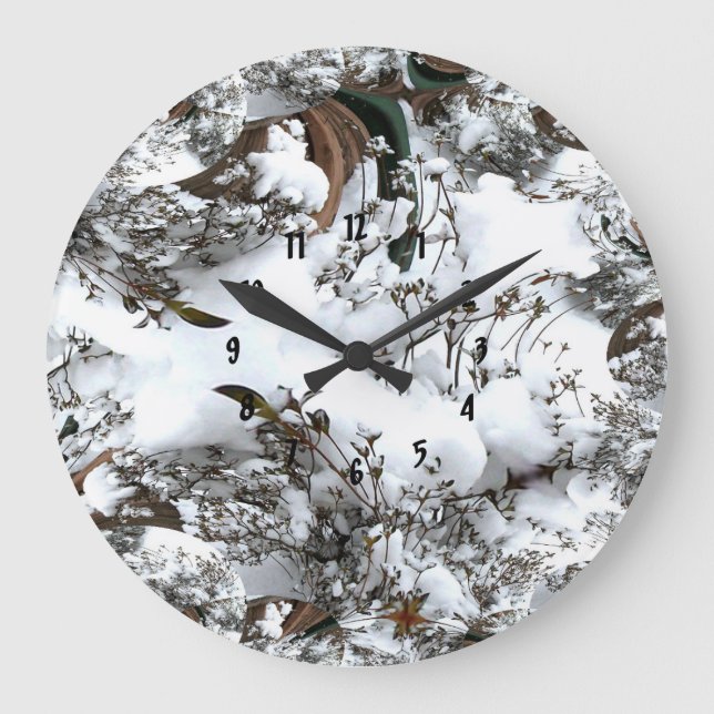 Reloj Redondo Grande Resumen de nieve (Anverso)