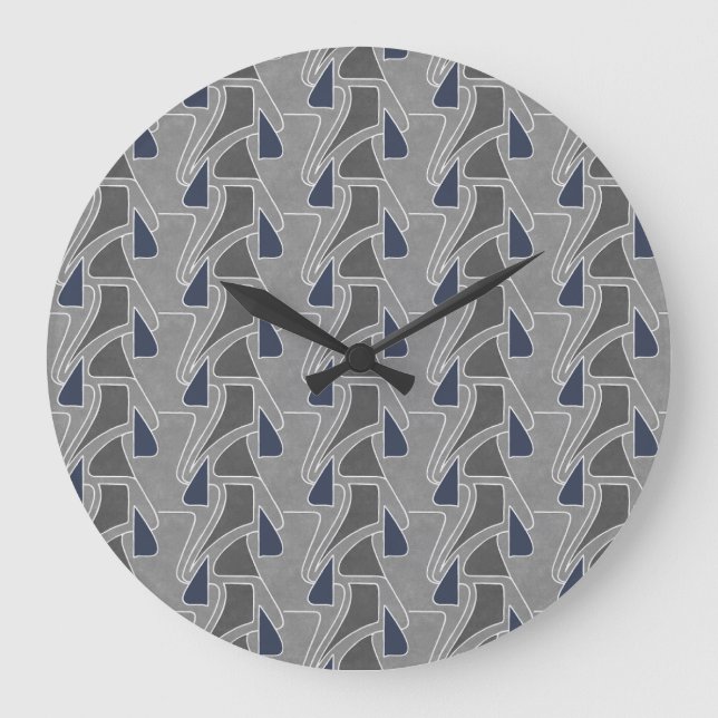 Reloj Redondo Grande Resumen de Nouveau Deco de Olbrich de 1904 (Anverso)