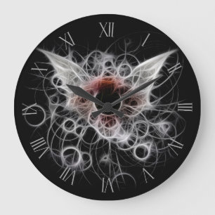 Reloj Redondo Grande Resumen de ojos alados