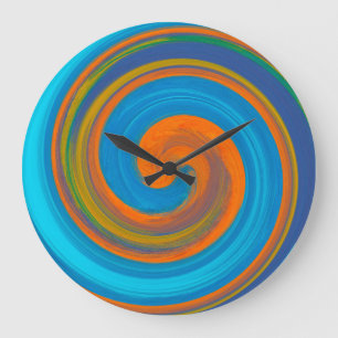 Reloj Redondo Grande Resumen De Swirl Moderno Art. #17