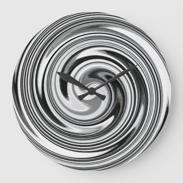 Reloj Redondo Grande Resumen De Swirl Moderno Art. 7 (Anverso)