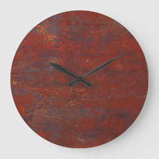 Reloj Redondo Grande Resumen de textura oxidada gruesa: estuco realista
