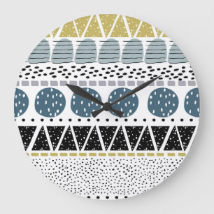 Reloj Redondo Grande Resumen de textura vintage creativa dibujada a man