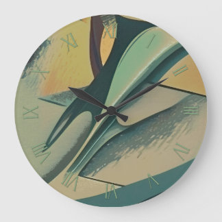 Reloj Redondo Grande Resumen de trazos suaves