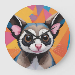 Reloj Redondo Grande Resumen del brillo del azúcar moderno y colorido