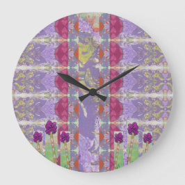 Reloj Redondo Grande Resumen floral