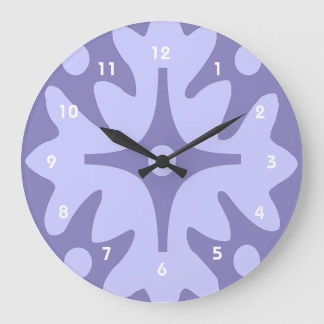Reloj Redondo Grande Resumen floral de Lilac (Anverso)