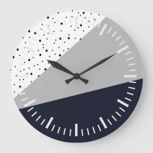 Reloj Redondo Grande Resumen geométrico