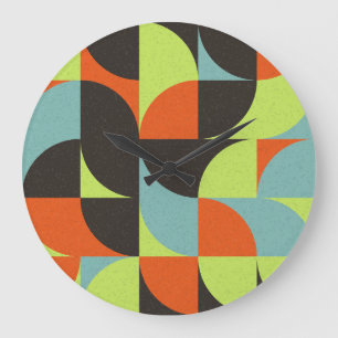 Reloj Redondo Grande Resumen Ilustracion de arte computacional geométri