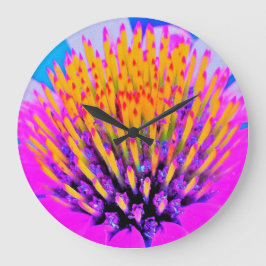 Reloj Redondo Grande Resumen macroeconómico Conefluente rosa caliente y