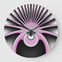 Resumen moderno Arte fractal Figura negra rosa gri
