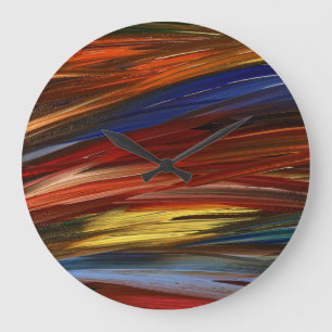 Reloj Redondo Grande Resumen Vivid Colorful