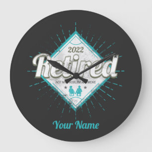 Reloj Redondo Grande Retirado Ya No Es Mi Problema Pensionista Vintage