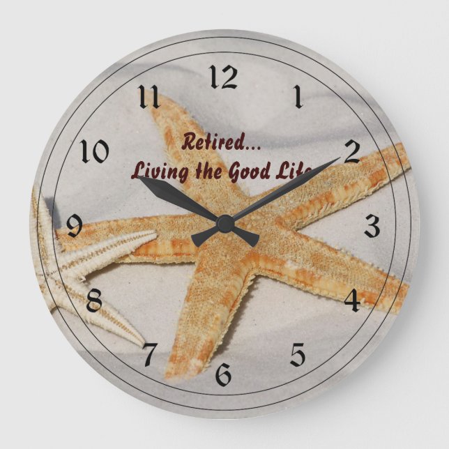 Reloj Redondo Grande Retired...Living the Good Life (Anverso)