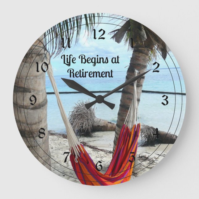 Reloj Redondo Grande Retirement Hammock (Anverso)