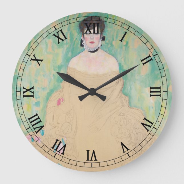 Reloj Redondo Grande Retrato de Amalie Zuckerkandl por Gustav Klimt (Anverso)