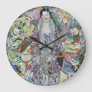 Reloj Redondo Grande Retrato de Friederike Maria Beer por Gustav Klimt