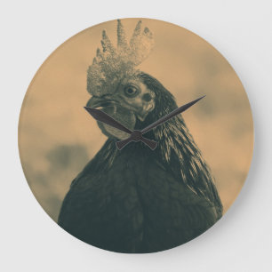 Reloj Redondo Grande Retrato de gallo