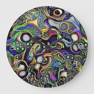 Reloj Redondo Grande Retrato de hombre abstracto