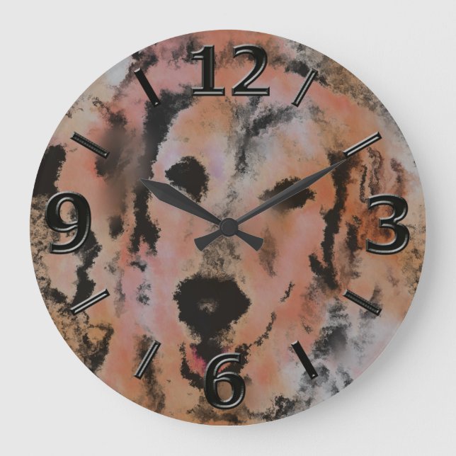 RELOJ REDONDO GRANDE RETRATO DE PERRO SANDY (Anverso)