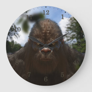 RELOJ REDONDO GRANDE RETRATO DE SASQUATCH DE BIGFOOT 