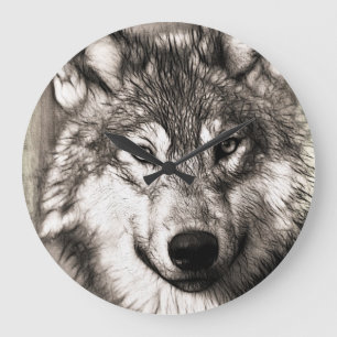Reloj Redondo Grande Retrato de Wolf