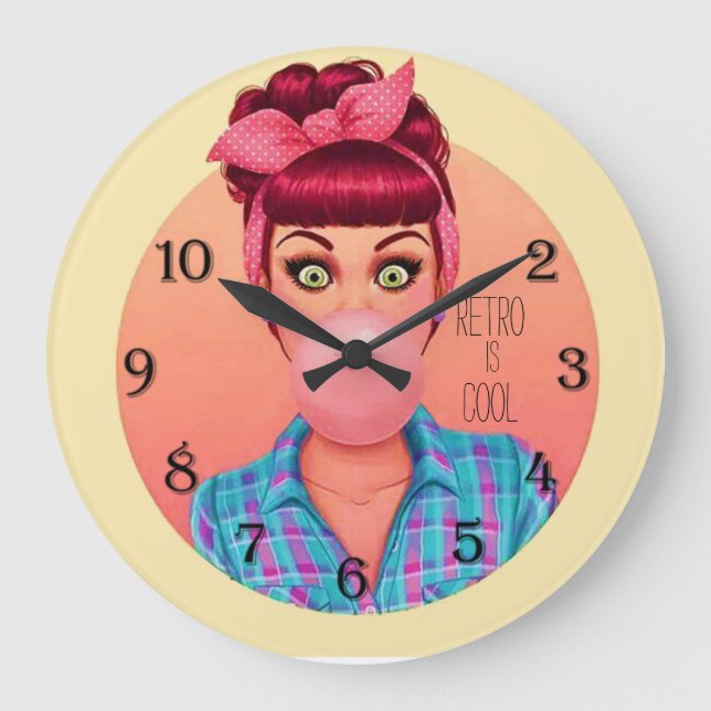 Reloj Redondo Grande Retro (Anverso)